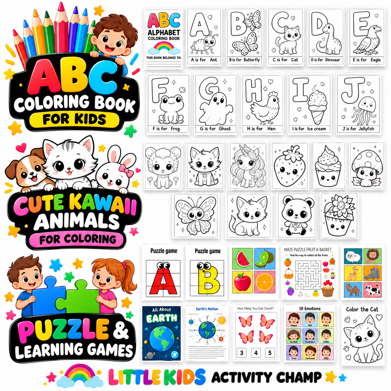 Kids activity printable collection